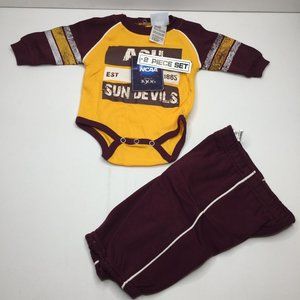 ASU Bodysuit Sweatpants Sun Devils Arizona State 0-3 Months Boys Girls Baby Set
